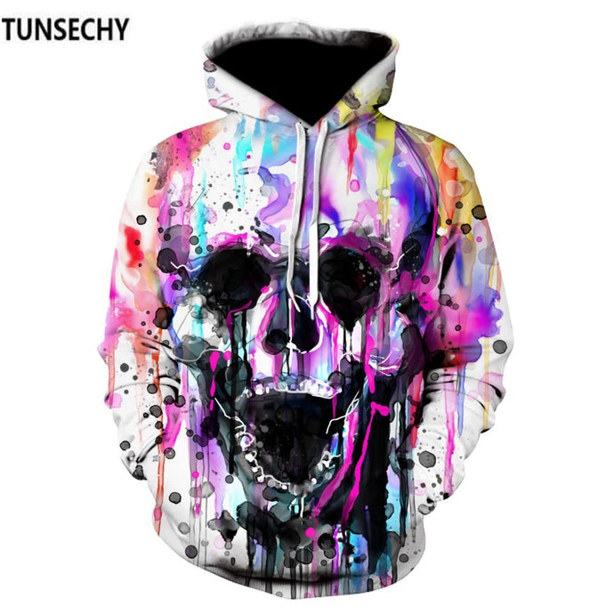 2018 Hoodies Men Hoody Sweatshirts Melted Skull