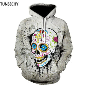 2018 Hoodies Men Hoody Sweatshirts Melted Skull