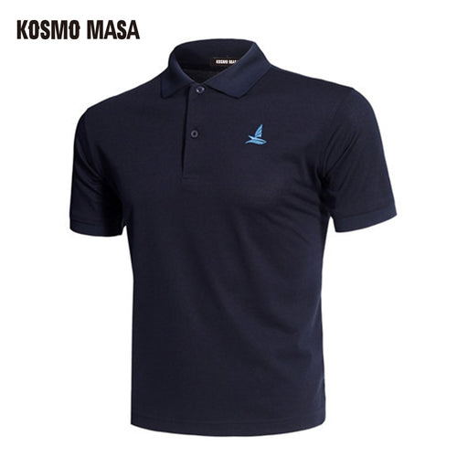 KOSMO MASA Cotton Black Polo Shirt Mens