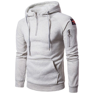 Fleece Hoodies Men Hooded Sweatshirt