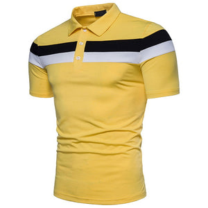 Laamei 2019 Casual Polo Shirt Mens Summer Fashion Patchwork