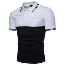 Load image into Gallery viewer, Laamei 2019 Casual Polo Shirt Mens Summer Fashion Patchwork