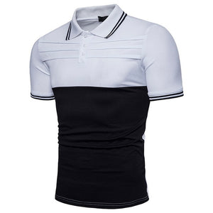 Laamei 2019 Casual Polo Shirt Mens Summer Fashion Patchwork