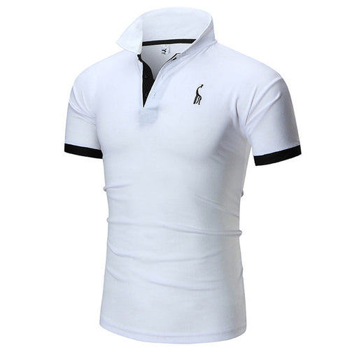 Fashion Summer Short Sleeve Solid Polo Shirt Men Cotton