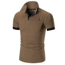 Load image into Gallery viewer, Fashion Summer Short Sleeve Solid Polo Shirt Men Cotton