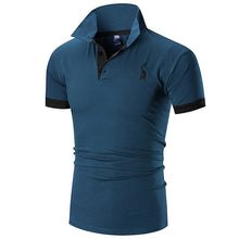 Load image into Gallery viewer, Fashion Summer Short Sleeve Solid Polo Shirt Men Cotton