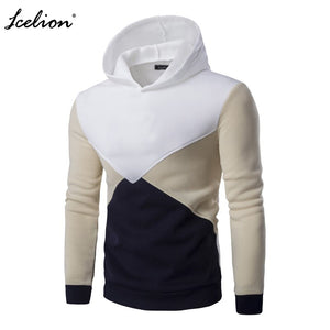 Men Patchwork Sweatshirts Long Sleeve Sportswear