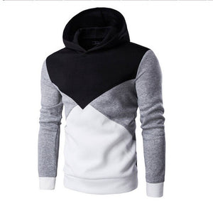 Men Patchwork Sweatshirts Long Sleeve Sportswear