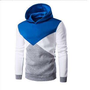 Men Patchwork Sweatshirts Long Sleeve Sportswear