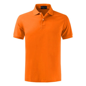 Short-Sleeved Orange Cotton Polo